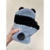 New half-finger cute panda student writing leaking finger gloves cartoon girl riding warm riding plush gloves