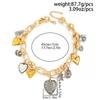 Collana girocollo a catena spessa in metallo CCB vintage Ingemark per donna con ciondolo a forma di fiore cuore amore Punk Collane Gioielli di moda Regali