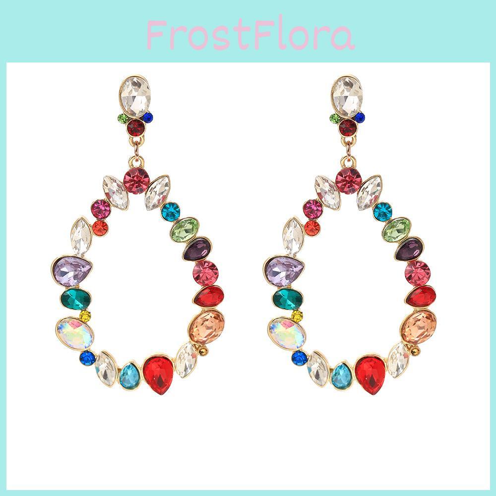Colorful Teardrop Earrings Trendy Fashion Alloy Plated Women Accessories 2021