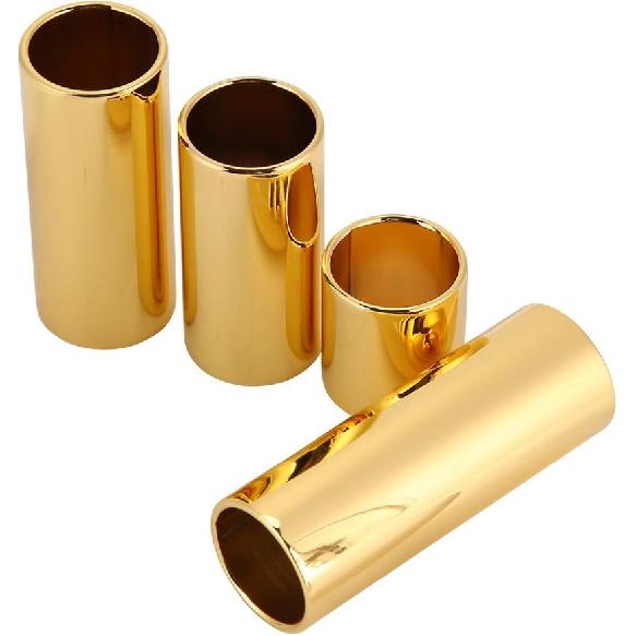 4pcs Per set Electric Guitar Metal Slide Bar Guitars String Slides Golden Brass Slide Guitar