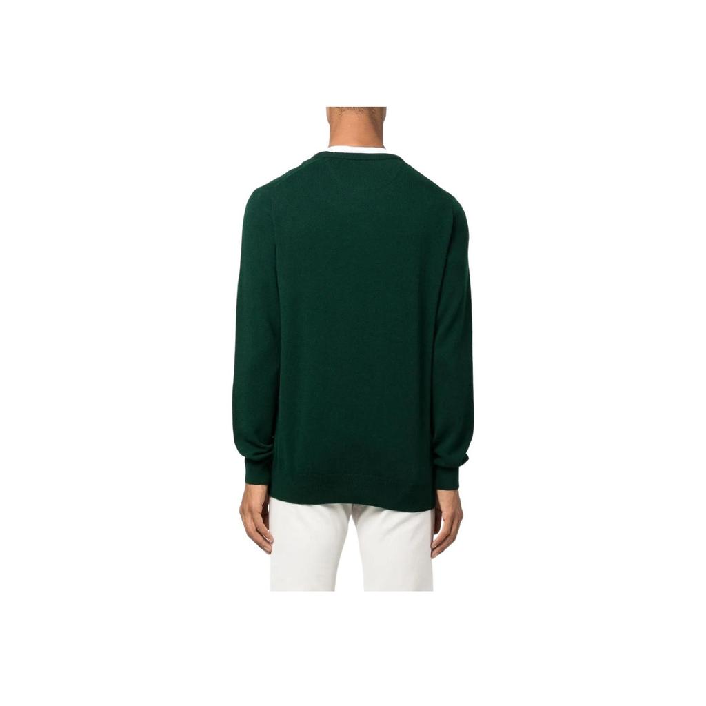 Polo Ralph Lauren Solid Logo Embroidered Casual Crew Neck Sweater Men Sweater Dark-Green 710876714002