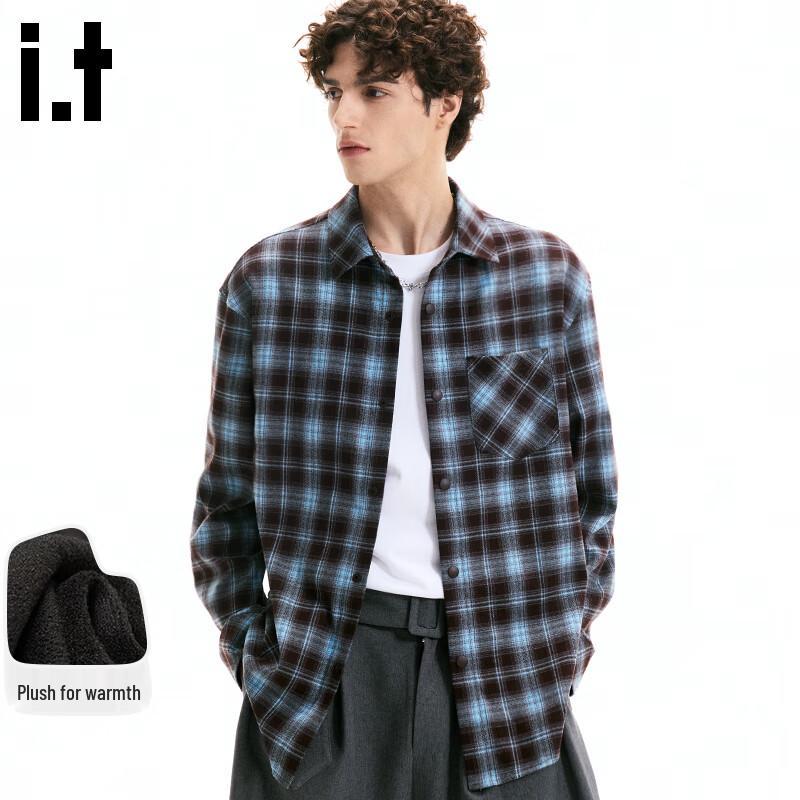 Fingercroxx Men's Flannel Plaid Shirt Jacket
