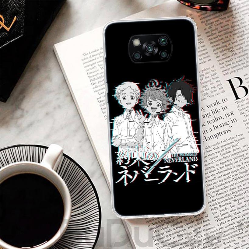 The Promised Neverland Anime Cover For Xiaomi Poco X3 X4 NFC M3 M2 M4 Pro Phone Case F3 F2 F1 Mi Note 10 Lite A3 A2 A1 CC9 Print