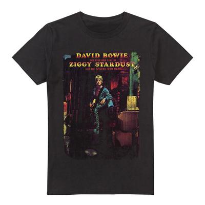 David Bowie Ziggy Stardust Album 100% Cotton T-shirt Mens Tees Top S-2XL, Black
