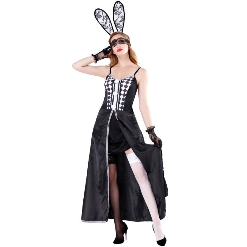 M-XL Dovetail Bunny Dress, Adult, Rabbit Dress, Prom Bunny Uniform, Halloween Costume