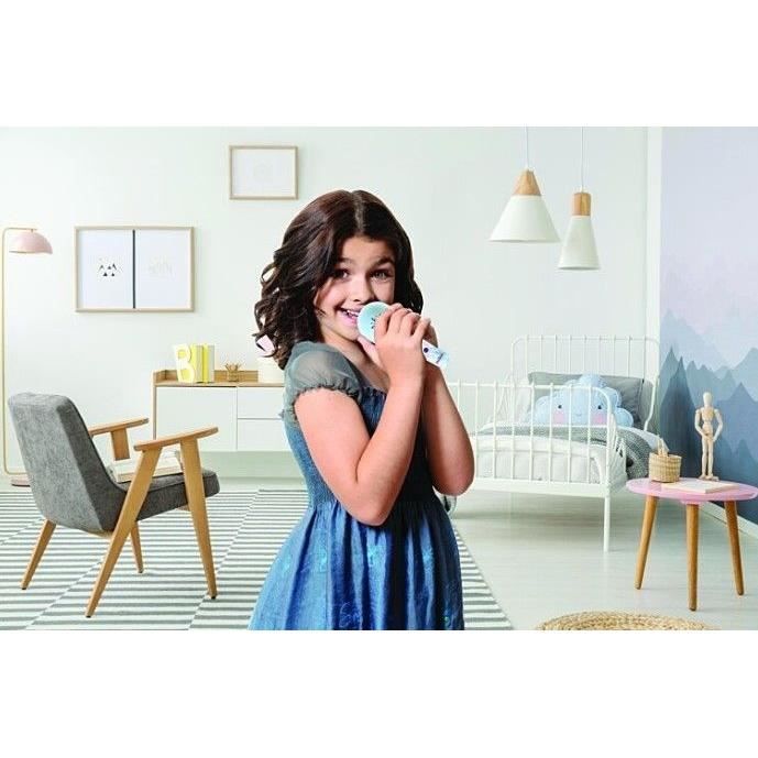 Lexibook - Karaoke mikrofon Ledové království - 3 režimy a 4 hlasové efekty - Dobíjení USB-C - Bezdrátové Bluetooth