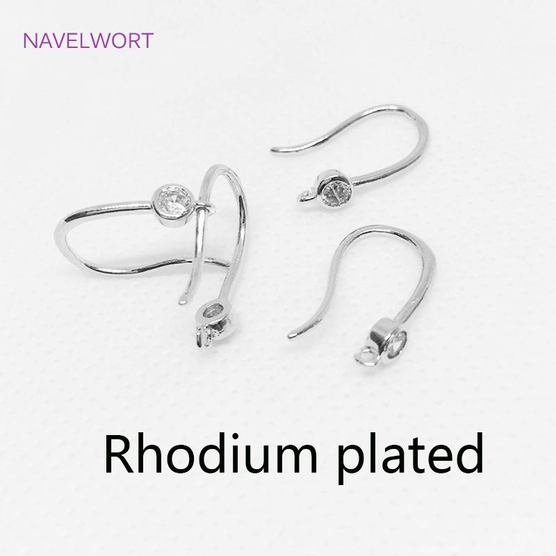 Multi Sizes 14K Gold Plated U Shape Earring Hooks Fittings Inlaid Zircon Ear Wire Hooks For DIY Jewelry Making Accessories Craft
