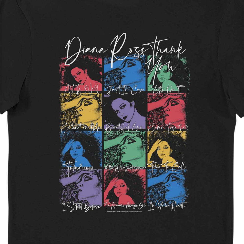 Rare! Diana Ross Black Shirt Unisex Concert S to 5XL Unisex T-Shirt XXXXL