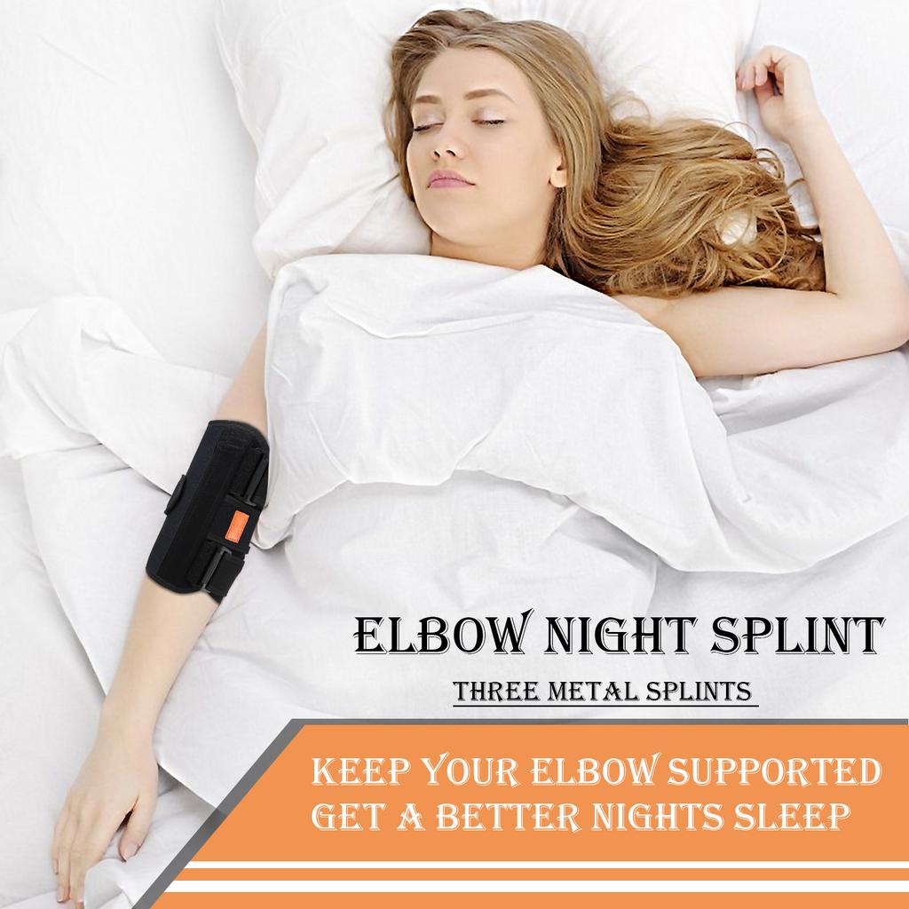 Adjustable Elbow Support Strap With 3 Fixed Steel Plates Breathable Elbow Guard For Training And Binding Splint Protection