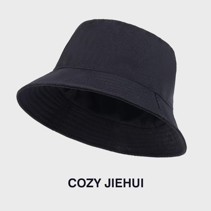 New hat big head circumference hat men's and women's cotton light board bucket hat large size basin hat big round face hat