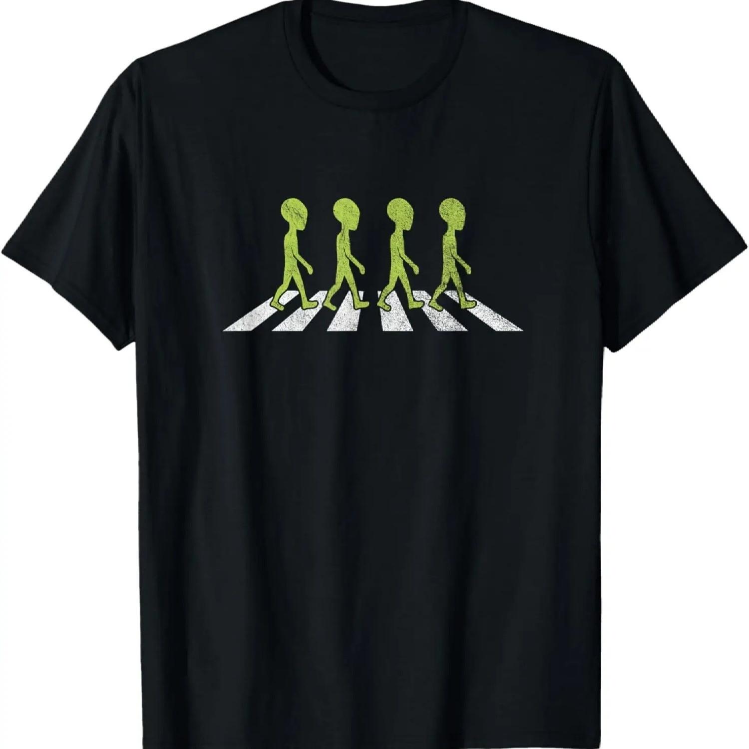 Alien Crossing Road Vintage T-Shirt S