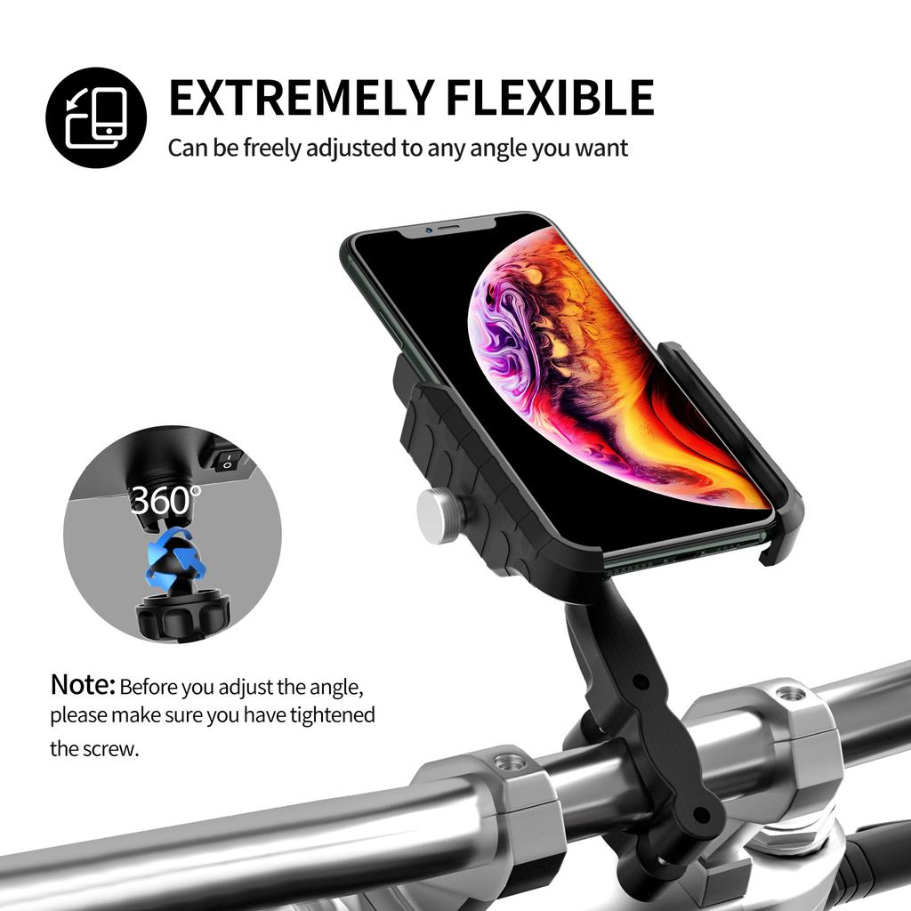 Kabellose Ladehalterung 15W Handy-Verlängerungshalterung für Motorrad Motorrad Generisch