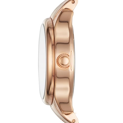 MODERN SOPHISTICATE Three-Hand Rose Gold Tone Stainless Steel Watch