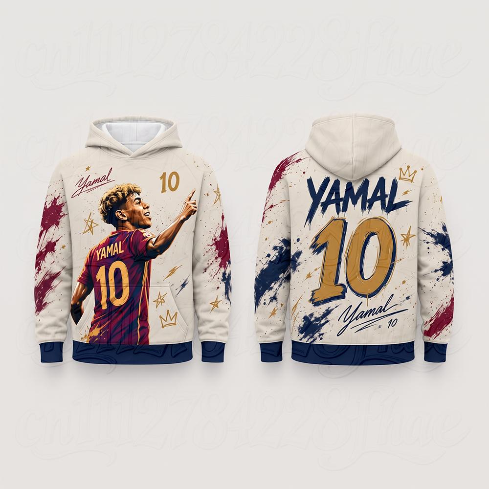 Lebendiges Fußball-Splatter Langarm Kapuzenpullover Streetwear Pullover Bequem Locker Mode Oberbekleidung für Eltern-Kind