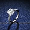 Bague Ringen 925 Sterling Silver Emerald Cut Moissanite Gemstone Wedding Engagement Diamonds Ring For Women Fine Jewelry Gifts