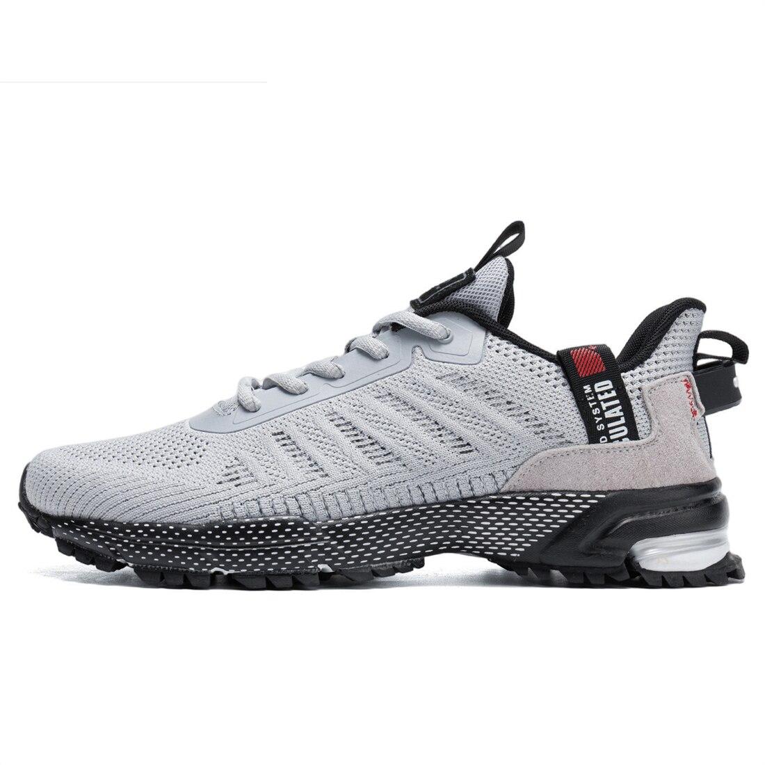 

Baasploa Men Running Shoes Lightweight Sneakers Designer Sneaker Male Mesh Breathable Tennis Shoes Non Slip New Sport Shoes 41 сірий