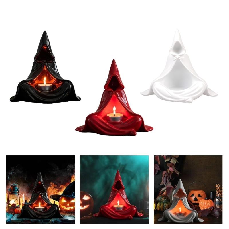 Magically Wizard Themed Figurine Tealight Candleholder Perfect Gift For Halloween Birthdays Holiday Resins Craft Ornament