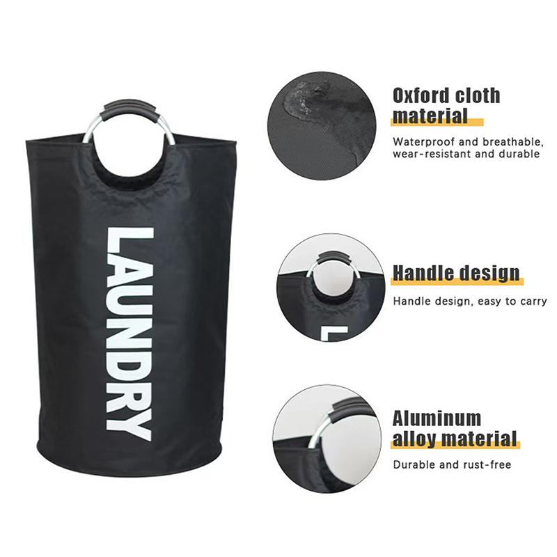 90L Super Velký Koš na Prádlo Oxford Tkanina Vodotěsný Vak na Prádlo s Uchem Koš na Špinavé Prádlo