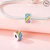 Beads Copper Original Luxury Rainbow Colorful Zircon Simple Beads Fit Bracelet Jewelry Diy Women Gift Accessory