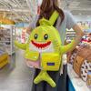 Schoolbag high value new ugly cute shark backpack couple multi-compartment daily commuting travel versatile lightweight schoolbag