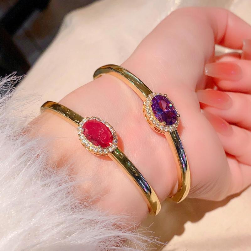 High Quality Jewelry Bracelets with Colorful Zircon Inlay