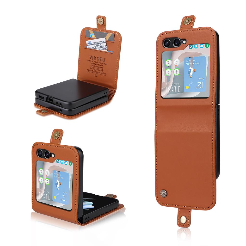 Magnetic Wallet Flip Case for Samsung Galaxy Z Flip 7 6 | Ultra Silm Design Premium Luxury Case for Samsung Galaxy Z Flip 5 4 3