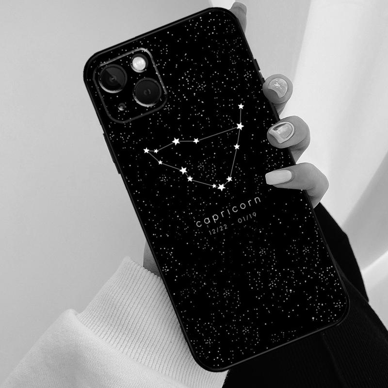 Zodiac Constellation Case For iPhone 12 11 13 14 15 16 Pro Max Mini Cover For iPhone XR X XS Max Plus Phone Case