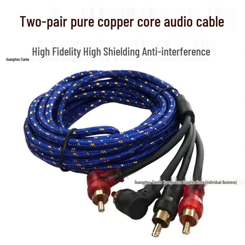 5m reines Kupfer-Cinch-Kabel für Auto-Audioverstärker & Subwoofer