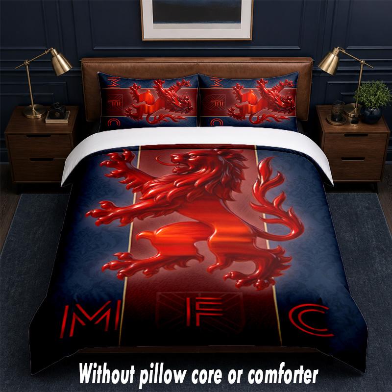 Set Biancheria da Letto Design Middlesbrough 1 Copripiumino + 2 Federe Morbido Traspirante Biancheria da Letto per la Casa
