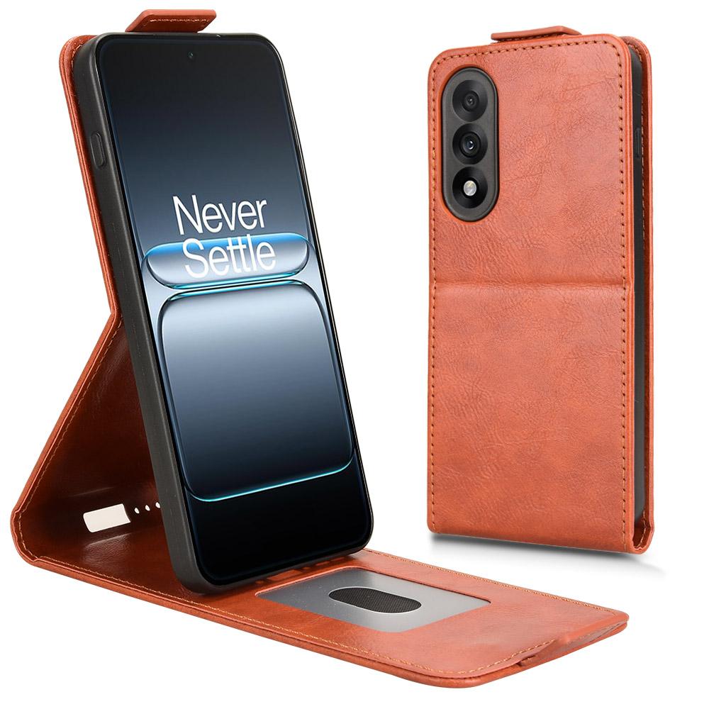 For OnePlus Nord 5 5G Stand Case Magnetic Clasp Vertical Flip Leather Phone Cover with Card Holder