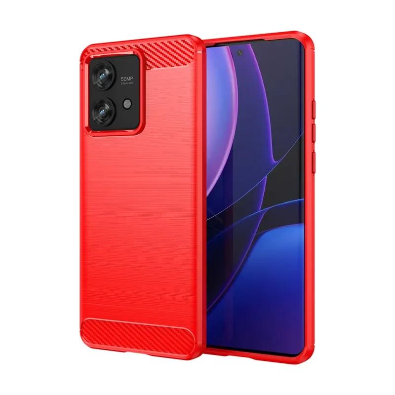 

Shockproof Bumper TPU Business Carbon Fiber Soft Case for Motorola G84 G54 G34 G24 G14 G04 G73 G53 G23 G13 G82 G72 G62 G52 4G 5G Moto G82