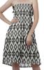 Moomaya Kvinner Sundresses Tube Kjole Trykt Smocked Kvinner Boho Kne Lang