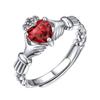 Inele Claddagh din Argint 925 de 3mm Inimi Pietre de Naștere 6*9.mm Opal Inel Reglabil pentru Femeie Nuntă Zi de Naștere Bijuterie Cadou pentru Ea