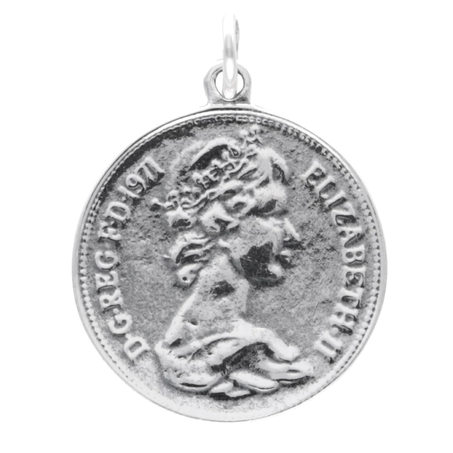 

Gin no Selectable World Coin Silver 925 Necklace Coin Necklace with Chain Coin Reversible Silver Coin Pendant [Shinjuku Kura] (B) срібний