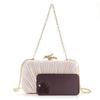 Womens Chain Strap Crossbody Bag Elegant Evening Bag Handbag Retro Banquet Bag Clutch Purse Shoulder Bag for Party