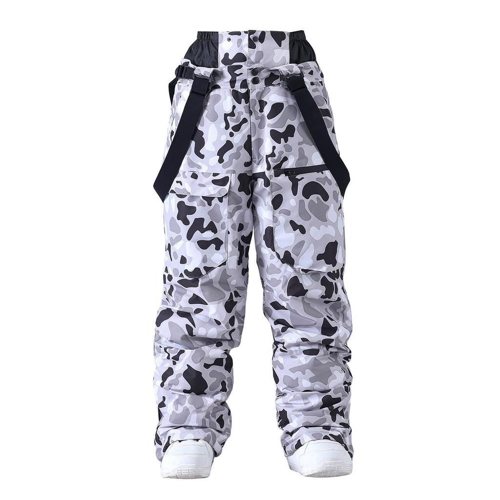 Unisex Windproof Waterproof Camouflage Ski & Snowboard Pants for Winter Outdoor Activities