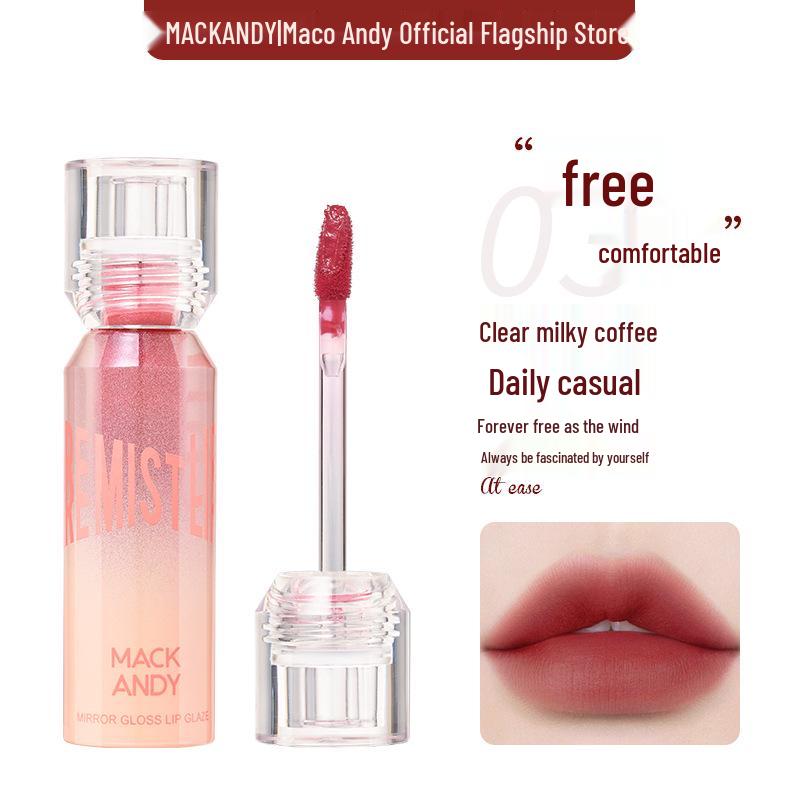 

Mark Andy Air Nude Matte Velvet Lip Glaze - Moisturizing, Long-lasting, Pigmented Red Brown Shade