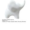 Mini Elephant Figurine, Minimalist 3D Printed Elephant Statue, Good Luck Elephant Collectible Ornament for Modern Home, Office Decor