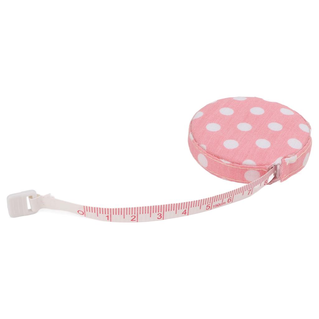 Body Measuring Tape Portable Durable Easy Reading High Accuracy Wide Application Measuring TapePink with White Dot