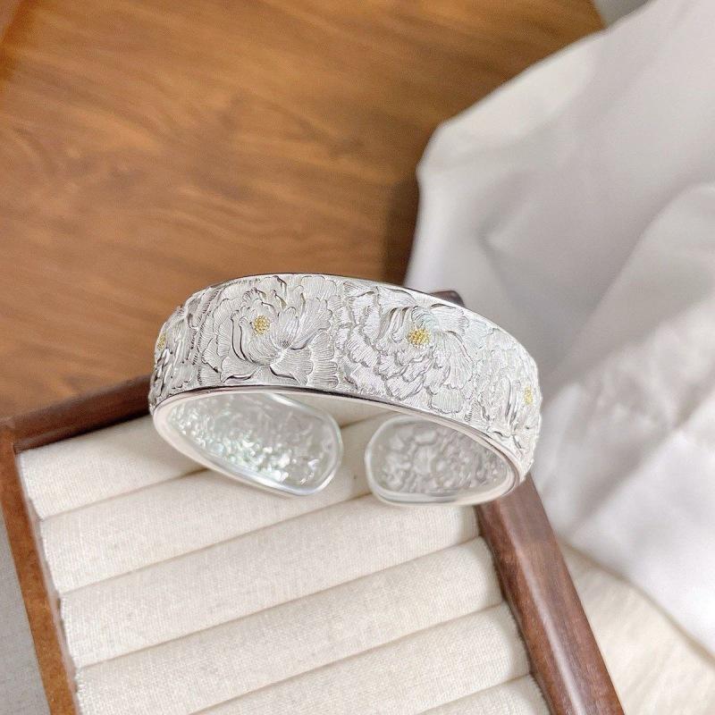 Женский браслет цвета пиона с разделением цветов: Новый Китайский Стиль, Универсальный Высококлассный Аксессуар