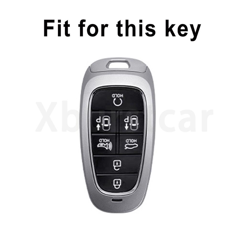 7 Buttons Tpu Car Key Case Cover Shell Fob Holder For Hyundai Solaris Sonata Hybrid Nexo Nx4 New Grand Santa Fe Tucson