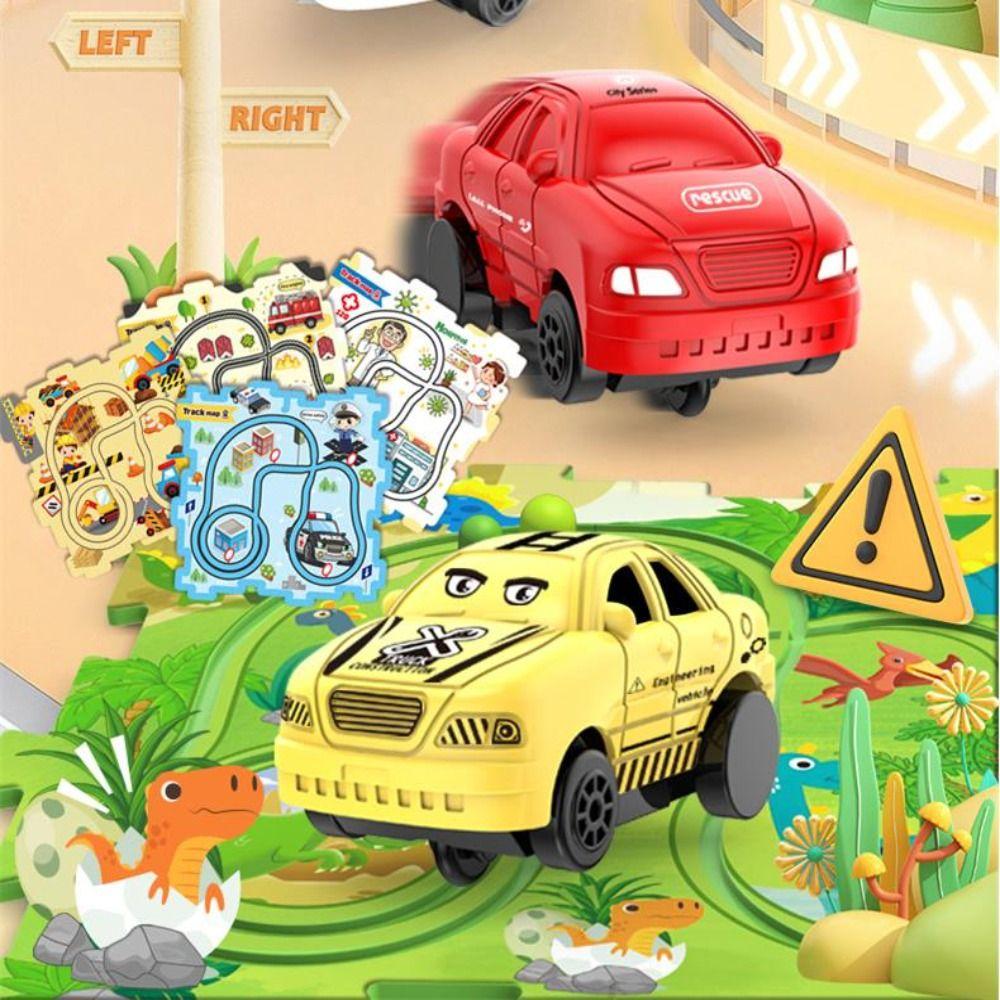 

City Scene DIY Puzzle Electric Railroad Speeder Vehicles Rail Car Building Toys Kids