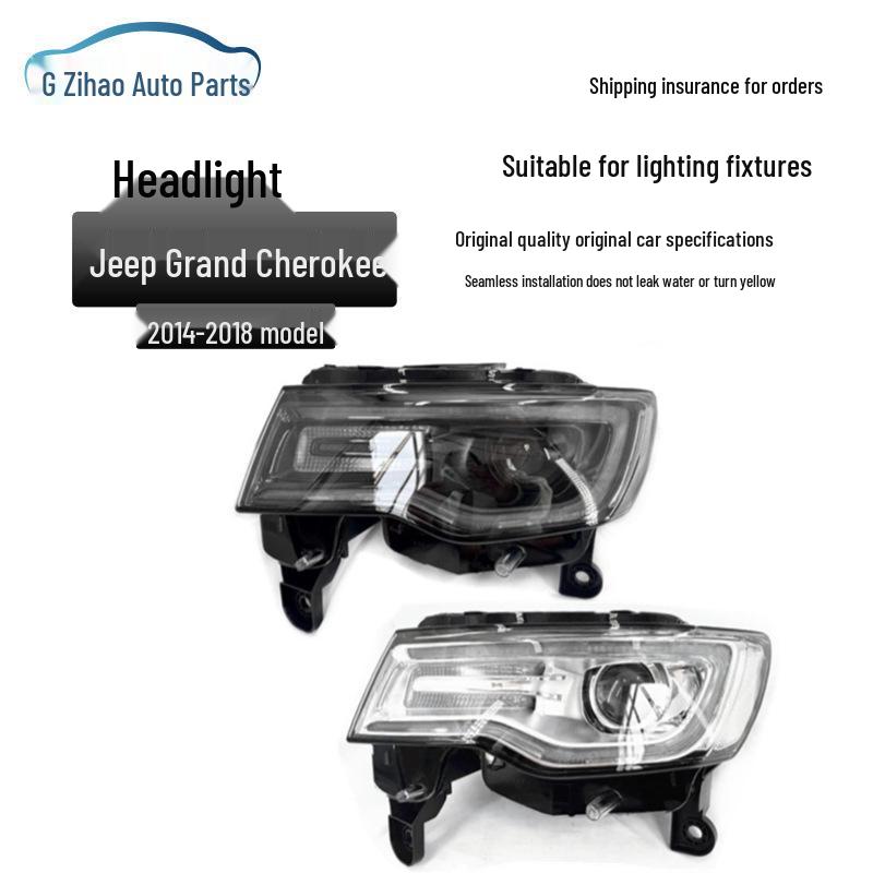 Fits 2014-2018 Jeep Grand Cherokee: OEM Headlight Half Assembly with Low Beam Lighting