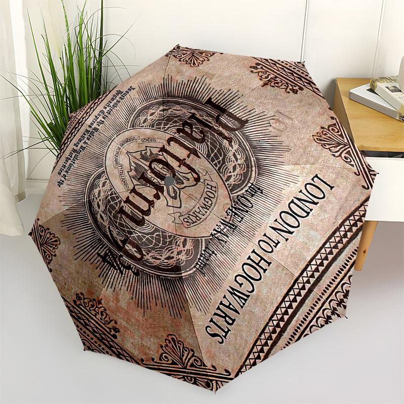 

1pc Platform 9 to Hogwarts Express Umbrella with Plastic Handle,Suitable for All Seasons Travel Outdoor Multi-functional UmbrellaDCS132