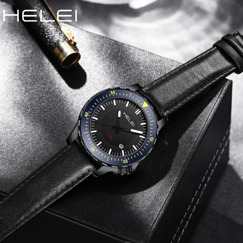 HELEI Swiss Automatic Men's Watch: Luminous, Waterproof, High-End Design