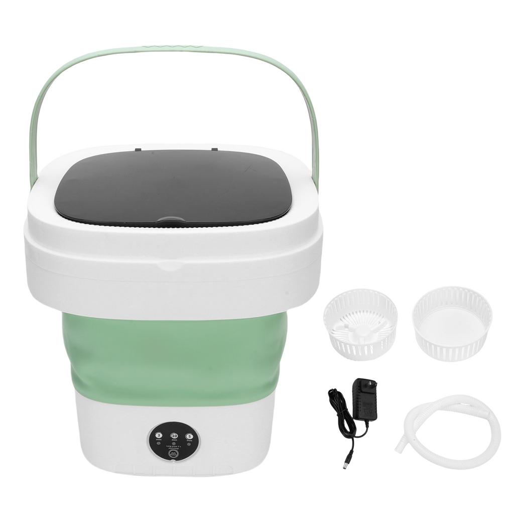 Portable Mini Washing Machine Small Clothes Foldable Laundry Machine with 3 Cleaning Modes for Hotel Home Apartment
