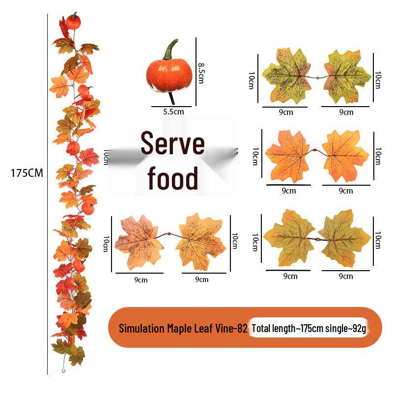 Autumn Maple Leaf Vine for Thanksgiving, Halloween & Christmas Decor