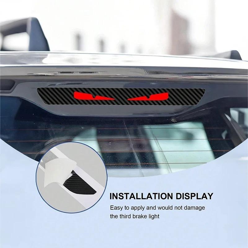 Devil's Eye Car High Brake Light Sticker Carbon Fiber Rear Light Decal Exterior Accessories Universal Fit