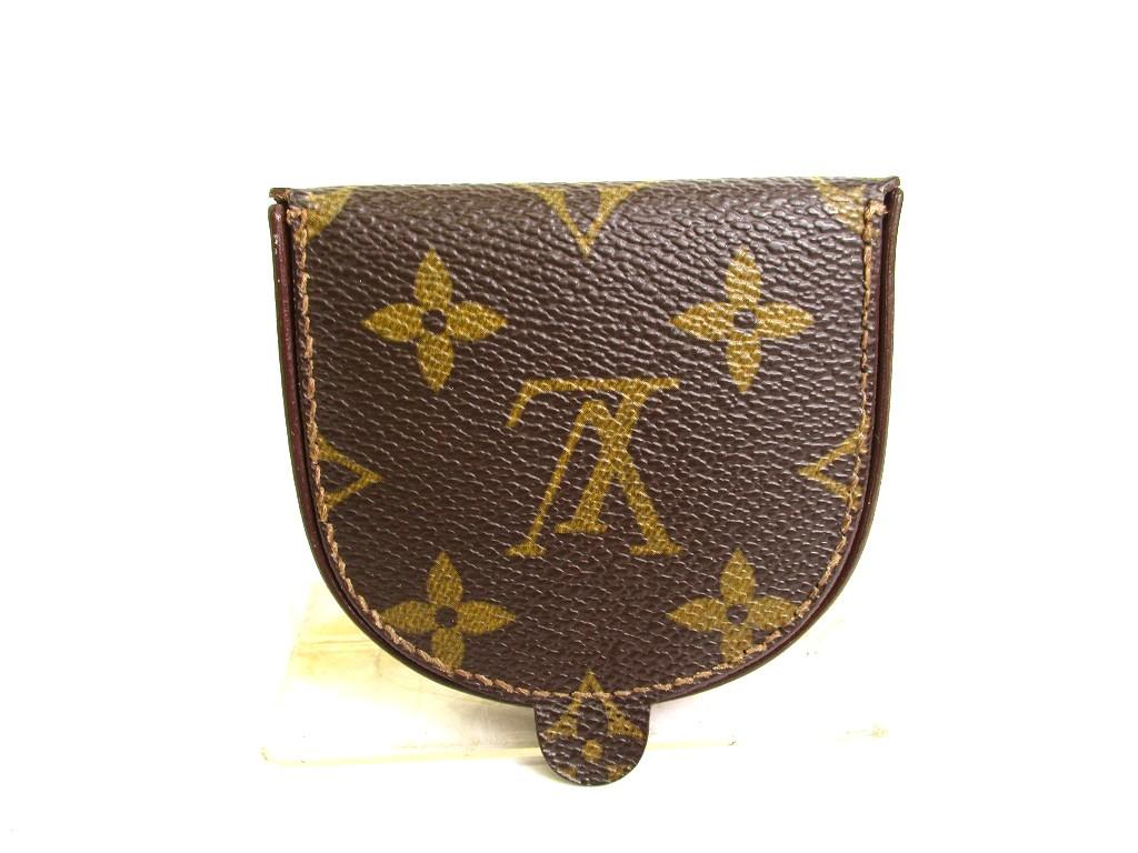 Authentic LOUIS VUITTON Monogram Brown Leather Coin Purse Porto Monnaie Gousset #a901  Refurbished