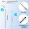 Geiserailie 8 Pieces 14 Inch Stainless Steel Straws Long Drinking Straws for 100 oz Tumblers, Extra with 4 Pieces Cleaning Brush(Silver)